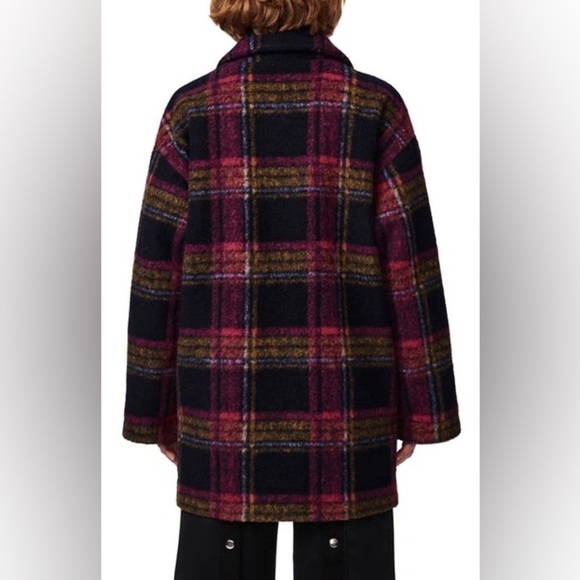 BERNIE MULTICOLORED PLAID WOOL BLEND SHACKET JACKET - Picture 4 of 12